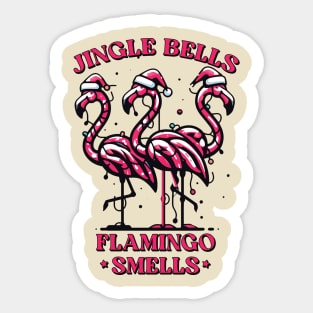 Christmas Flamingo Sticker